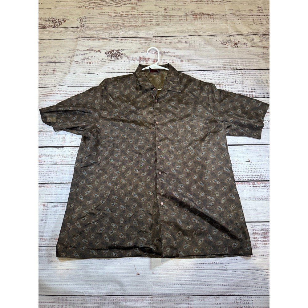 Vintage Triumph Of California Button Up Shirt Mens XL Geometric Disco